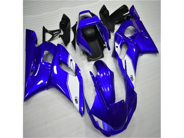 Blanc Bleu Carénage Moto Yamaha R6 1998-2002 Blanc Bleu Carénage Moto Yamaha R6 1998-2002
