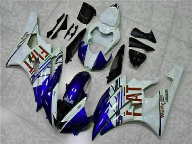 Blanc Bleu Carénage Moto Yamaha R6 2006-2007