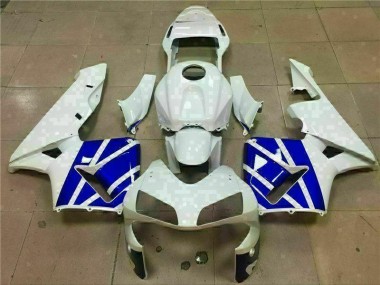 Blanc Bleu Carénages Moto Honda CBR 600 RR 2003-2004