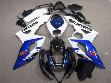 Blanc Bleu Carénages Moto Suzuki GSXR 1000 K5 2005-2006