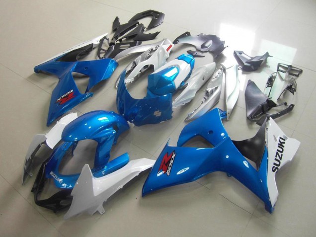 Blanc Bleu Carénages Moto Suzuki GSXR 1000 K9 2009-2016 Blanc Bleu Carénages Moto Suzuki GSXR 1000 K9 2009-2016