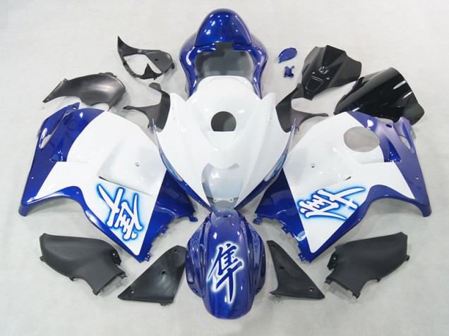 Blanc Bleu Carénages Moto Suzuki GSXR 1300 Hayabusa 1996-2007 Blanc Bleu Carénages Moto Suzuki GSXR 1300 Hayabusa 1996-2007
