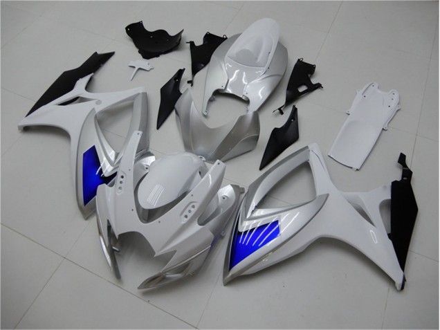 Blanc Bleu Carénages Moto Suzuki GSXR 600 / 750 K6 2006-2007 Blanc Bleu Carénages Moto Suzuki GSXR 600 / 750 K6 2006-2007