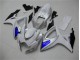 Blanc Bleu Carénages Moto Suzuki GSXR 600 / 750 K6 2006-2007 Blanc Bleu Carénages Moto Suzuki GSXR 600 / 750 K6 2006-2007
