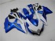 Blanc Bleu Carénages Moto Suzuki GSXR 600 / 750 K8 2008-2010 Blanc Bleu Carénages Moto Suzuki GSXR 600 / 750 K8 2008-2010