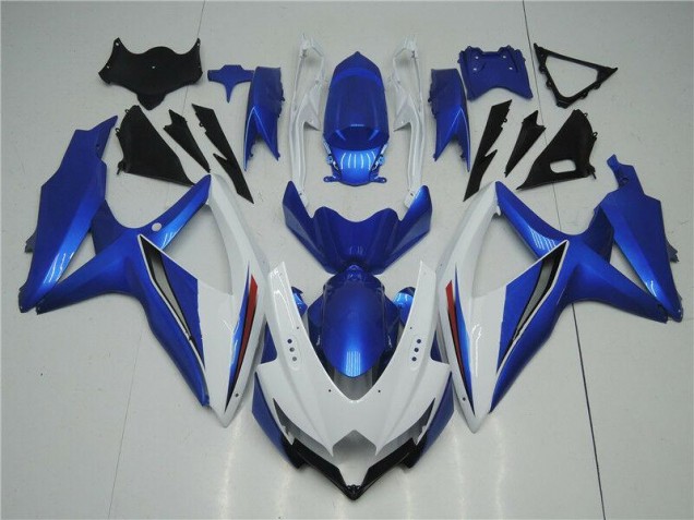 Blanc Bleu Carénages Moto Suzuki GSXR 600 / 750 K8 2008-2010 Blanc Bleu Carénages Moto Suzuki GSXR 600 / 750 K8 2008-2010