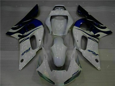 Blanc Bleu Carénages Moto Yamaha R6 1998-2002