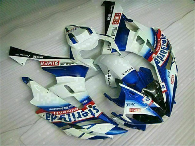 Blanc Bleu Carénages Moto Yamaha R6 2006-2007 Blanc Bleu Carénages Moto Yamaha R6 2006-2007