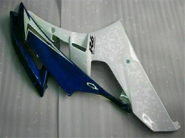 Blanc Bleu Carrosserie Moto Yamaha R6 2006-2007 Blanc Bleu Carrosserie Moto Yamaha R6 2006-2007