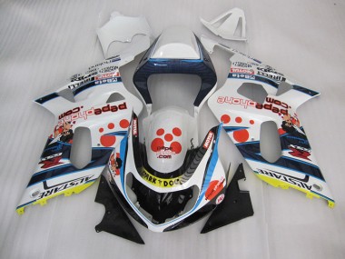 Blanc Bleu Dark Dog Carénage Moto Suzuki GSXR 600 K1 K2 K3 2001-2003