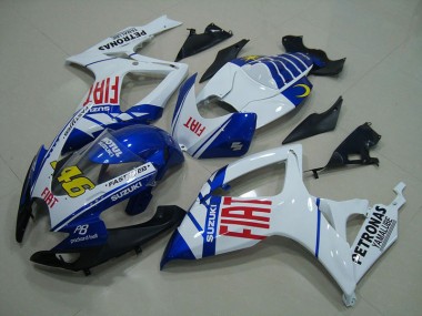 Blanc Bleu Fiat 46 Carénage Moto Suzuki GSXR 750 K6 2006-2007