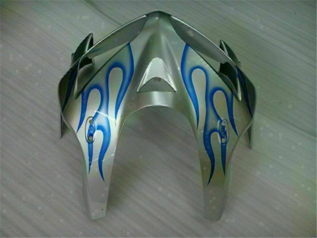 Blanc Bleu Flamme Carénage Moto Honda CBR 600 RR 2005-2006 Blanc Bleu Flamme Carénage Moto Honda CBR 600 RR 2005-2006
