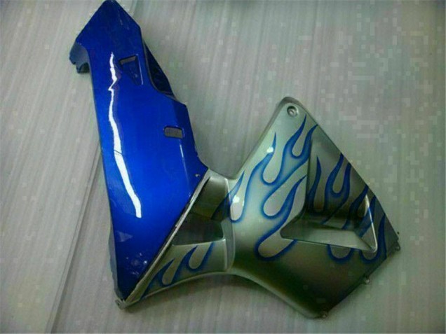Blanc Bleu Flamme Carénage Moto Honda CBR 600 RR 2005-2006 Blanc Bleu Flamme Carénage Moto Honda CBR 600 RR 2005-2006