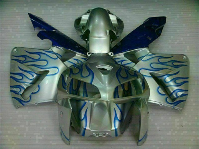 Blanc Bleu Flamme Carénage Moto Honda CBR 600 RR 2005-2006 Blanc Bleu Flamme Carénage Moto Honda CBR 600 RR 2005-2006