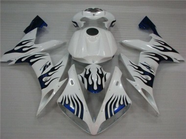 Blanc Bleu Flamme Carénage Moto Yamaha R1 2004-2006