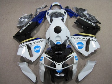 Blanc Bleu Konica Minolta Carénage Moto Honda CBR 600 RR 2005-2006