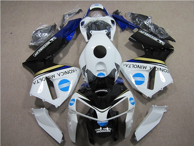 Blanc Bleu Konica Minolta Carénage Moto Honda CBR 600 RR 2005-2006 Blanc Bleu Konica Minolta Carénage Moto Honda CBR 600 RR 2005-2006