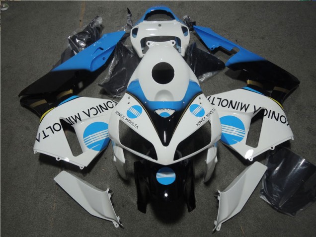 Blanc Bleu Konica Minolta Carénages Moto Honda CBR 600 RR 2005-2006