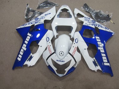 Blanc Bleu Motul Carénage Moto Suzuki GSXR 600 K4 2004-2005