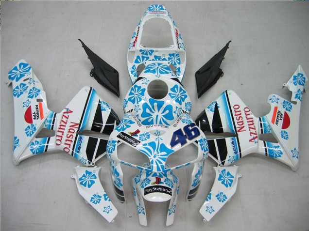 Blanc Bleu Nastro Azzurro 46 Carénage Moto Honda CBR 600 RR 2005-2006 Blanc Bleu Nastro Azzurro 46 Carénage Moto Honda CBR 600 RR 2005-2006