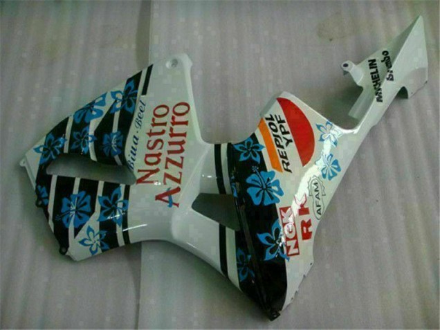 Blanc Bleu Nastro Azzurro 46 Carénages Moto Honda CBR 600 RR 2005-2006 Blanc Bleu Nastro Azzurro 46 Carénages Moto Honda CBR 600 RR 2005-2006