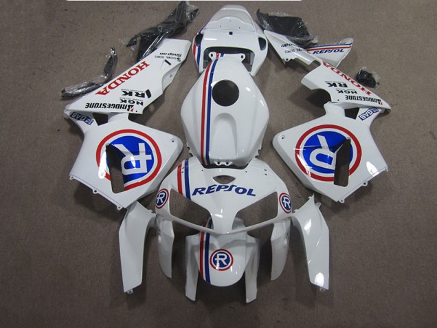Blanc Bleu Repsol Carénage Moto Honda CBR 600 RR 2005-2006