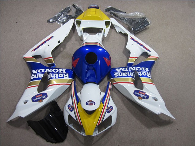 Blanc Bleu Rothmans Carénage Moto Honda CBR 1000 RR 2006-2007 Blanc Bleu Rothmans Carénage Moto Honda CBR 1000 RR 2006-2007