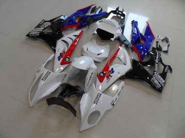 Blanc Bleu Rouge Becker Carbon Carénage Moto BMW S1000RR 2009-2014