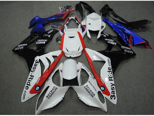 Blanc Bleu Rouge Carénage Moto BMW S1000RR 2009-2014 Blanc Bleu Rouge Carénage Moto BMW S1000RR 2009-2014