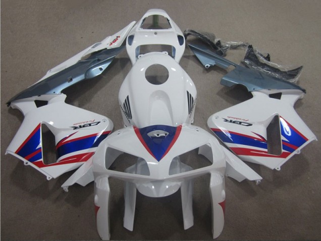 Blanc Bleu Rouge Carénage Moto Honda CBR 600 RR 2005-2006 Blanc Bleu Rouge Carénage Moto Honda CBR 600 RR 2005-2006
