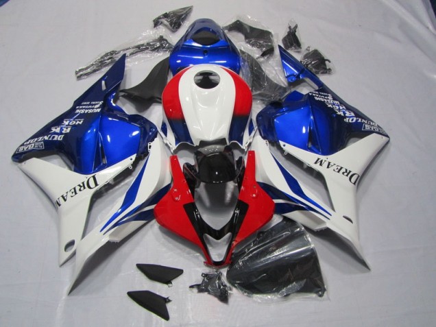Blanc Bleu Rouge DREAM Carénage Moto Honda CBR 600 RR 2009-2012 Blanc Bleu Rouge DREAM Carénage Moto Honda CBR 600 RR 2009-2012
