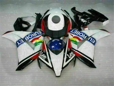 Blanc Bleu Rouge Eurobet Lee Carénage Moto Honda CBR 1000 RR 2008-2011