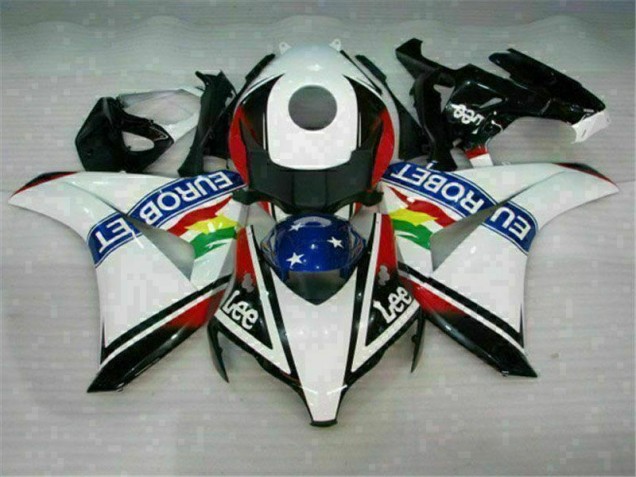 Blanc Bleu Rouge Eurobet Lee Carénage Moto Honda CBR 1000 RR 2008-2011 Blanc Bleu Rouge Eurobet Lee Carénage Moto Honda CBR 1000 RR 2008-2011