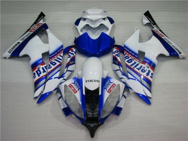 Blanc Bleu Sterilgarda Volvo Carénage Moto Yamaha R6 2008-2016