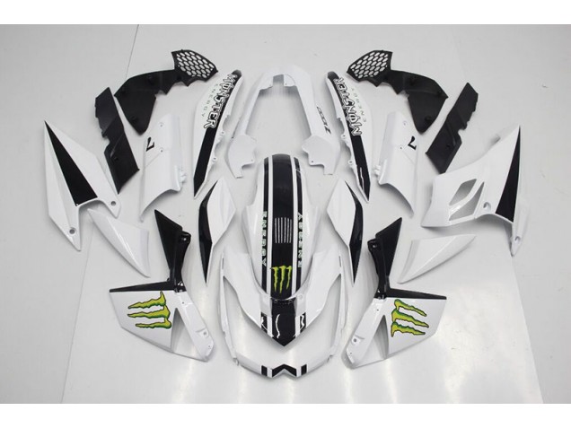 Blanc Carénage Moto Kawasaki Z1000 2007-2009 Blanc Carénage Moto Kawasaki Z1000 2007-2009