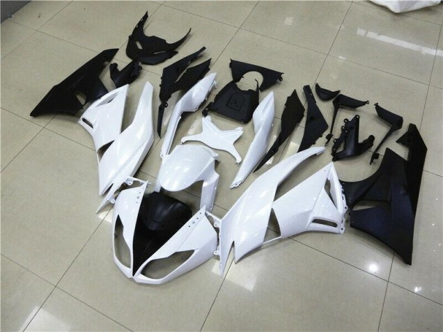Blanc Carénage Moto Kawasaki ZX6R 2009-2012 Blanc Carénage Moto Kawasaki ZX6R 2009-2012