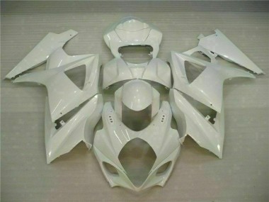 Blanc Carénage Moto Suzuki GSXR 1000 K7 2007-2008