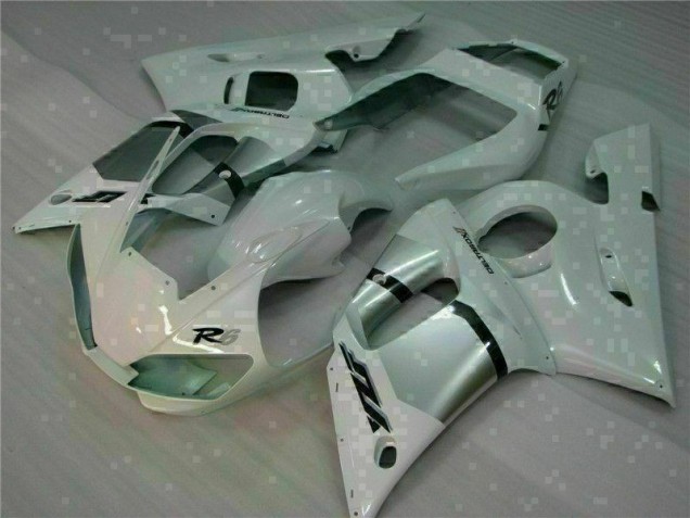 Blanc Carénage Moto Yamaha R6 1998-2002 Blanc Carénage Moto Yamaha R6 1998-2002