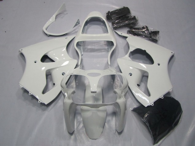 Blanc Carénages Moto Kawasaki ZX6R 2000-2002 Blanc Carénages Moto Kawasaki ZX6R 2000-2002