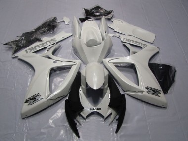 Blanc Carénages Moto Suzuki GSXR 600 K6 2006-2007