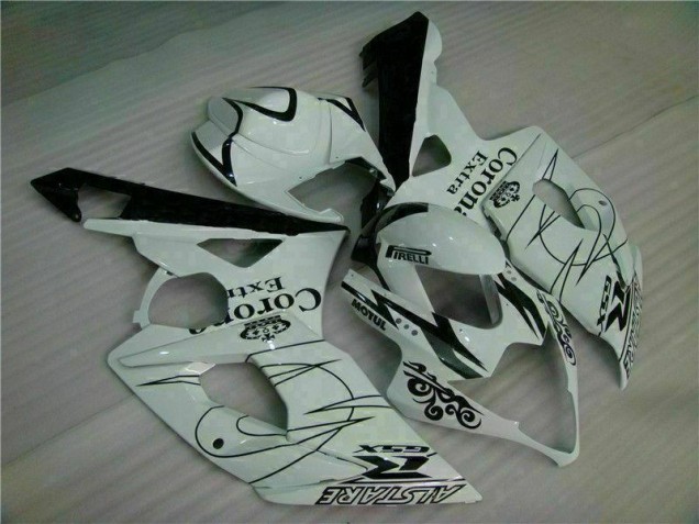 Blanc Carrosserie Moto Suzuki GSXR 1000 K5 2005-2006 Blanc Carrosserie Moto Suzuki GSXR 1000 K5 2005-2006