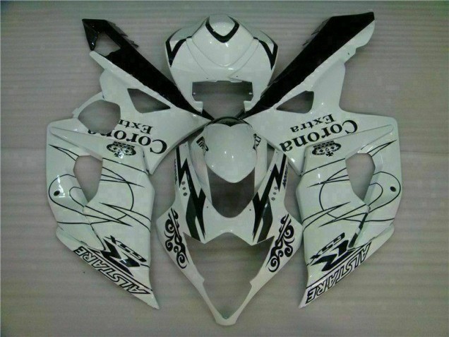 Blanc Carrosserie Moto Suzuki GSXR 1000 K5 2005-2006 Blanc Carrosserie Moto Suzuki GSXR 1000 K5 2005-2006