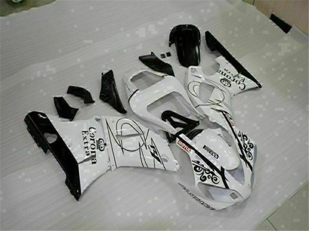 Blanc Carrosserie Moto Yamaha R1 2000-2001 Blanc Carrosserie Moto Yamaha R1 2000-2001