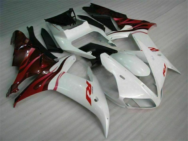 Blanc Carrosserie Moto Yamaha R1 2002-2003 Blanc Carrosserie Moto Yamaha R1 2002-2003