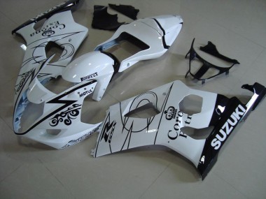 Blanc Corona Carénage Moto Suzuki GSXR 1000 K3 2003-2004