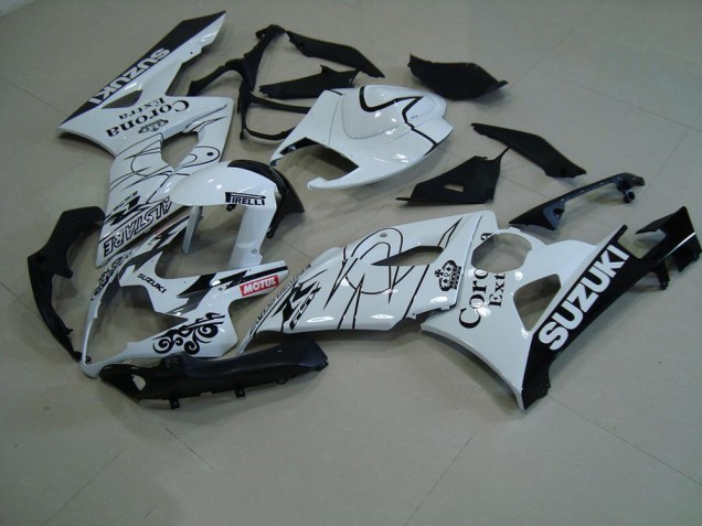Blanc Corona Carénage Moto Suzuki GSXR 1000 K5 2005-2006 Blanc Corona Carénage Moto Suzuki GSXR 1000 K5 2005-2006