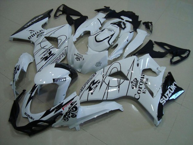 Blanc Corona Carénage Moto Suzuki GSXR 1000 K9 2009-2016 Blanc Corona Carénage Moto Suzuki GSXR 1000 K9 2009-2016