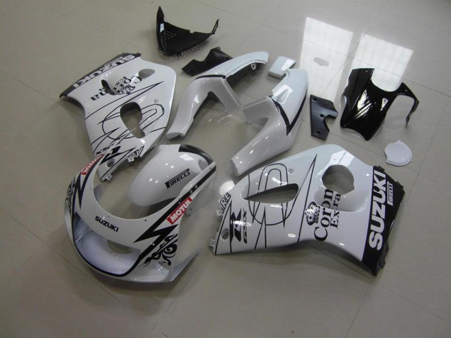 Blanc Corona Carénage Moto Suzuki GSXR 600 1996-2000 Blanc Corona Carénage Moto Suzuki GSXR 600 1996-2000