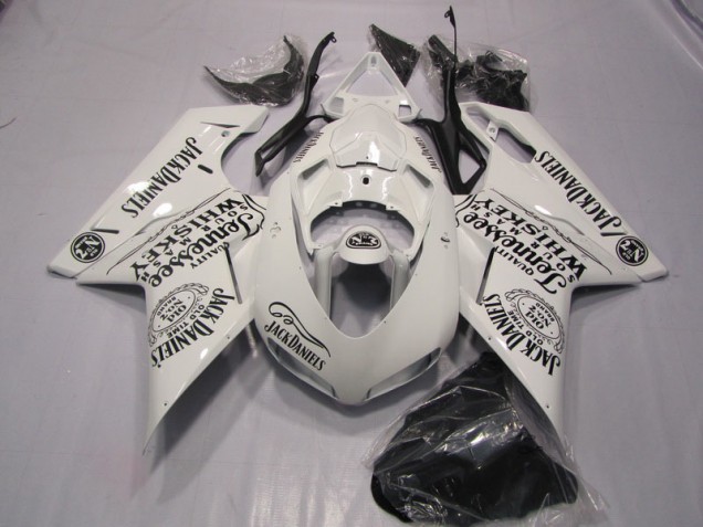 Blanc Jack Daniels Carénage Moto Ducati 1098 2007-2014 Blanc Jack Daniels Carénage Moto Ducati 1098 2007-2014