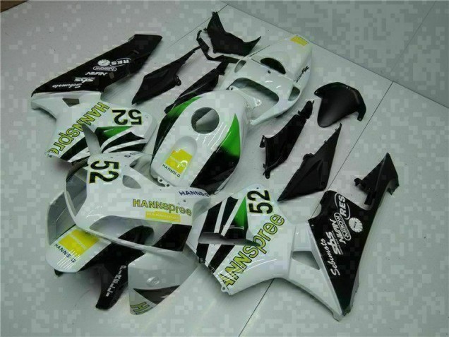 Blanc Jaune Vert 52 Carénage Moto Honda CBR 600 RR 2005-2006 Blanc Jaune Vert 52 Carénage Moto Honda CBR 600 RR 2005-2006